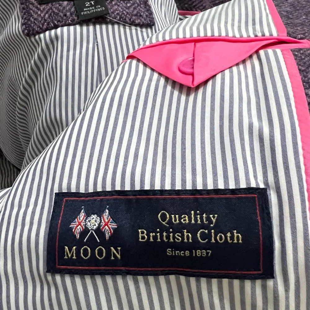 Best Price New Herringbone Chevron Parke Wool Blazer lavender luxury wool - Picture 3 of 7